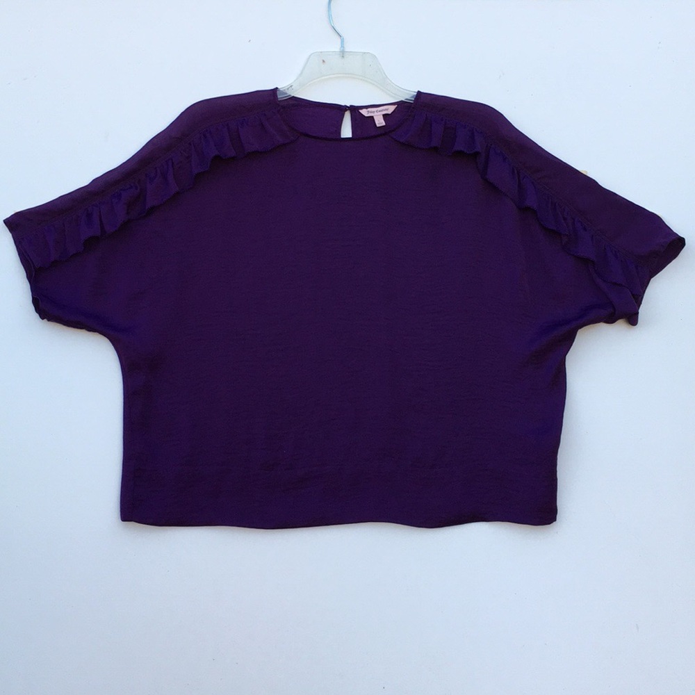 JUICY COUTURE RUFFLED DOLMAN BLOUSE DEEP PURPLE - Picture 9 of 9